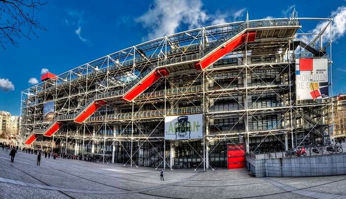 The complex structure of Centre Pompidou in Paris attracts lots of travelers