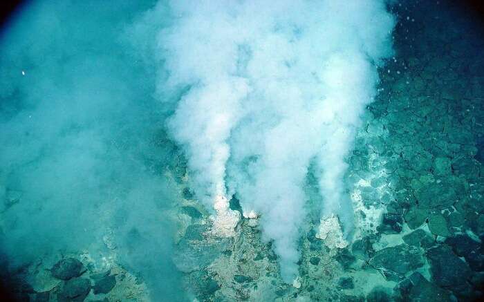 The deep sea vents in Ecuador expel water and gas from the ocean’s floor.