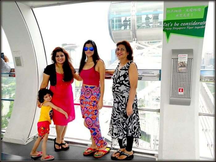 Srishti and her family take the Singapore city tour