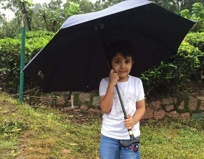 One of the children in Munnar