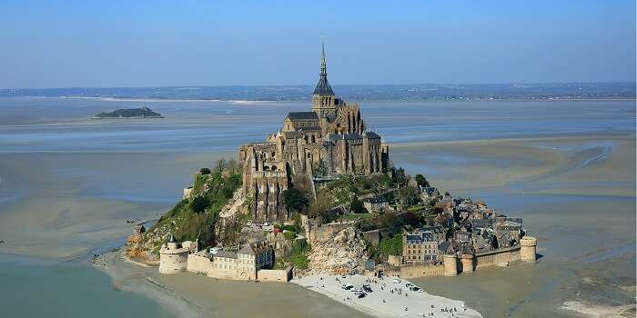 The beautiful island commune of Mont Saint-Michel is one of the most popular tourist places in France