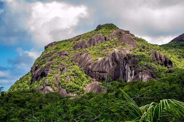 A distant shot of the Morne Seychellois National Park in Seychelles