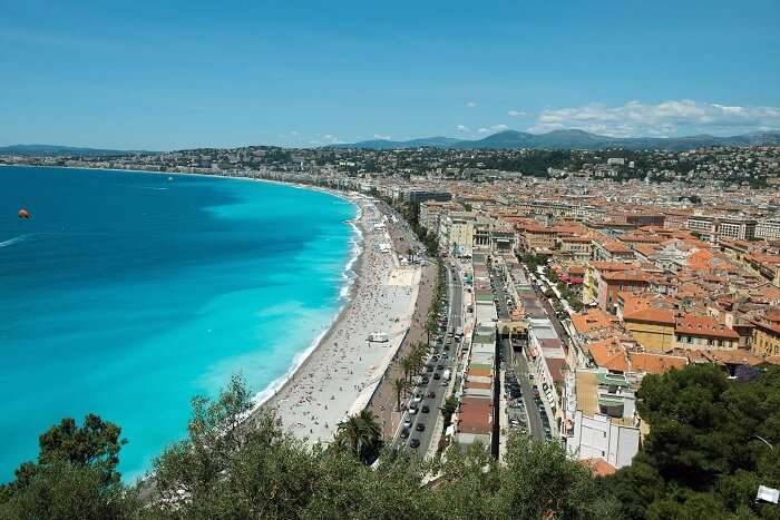 The beach town of Nice is a famous tourist attraction in France