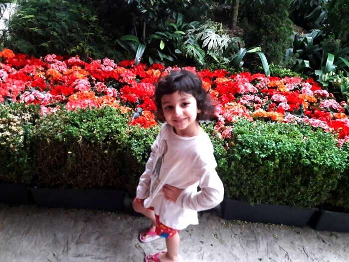 Srishti niece at Garden by the Bay