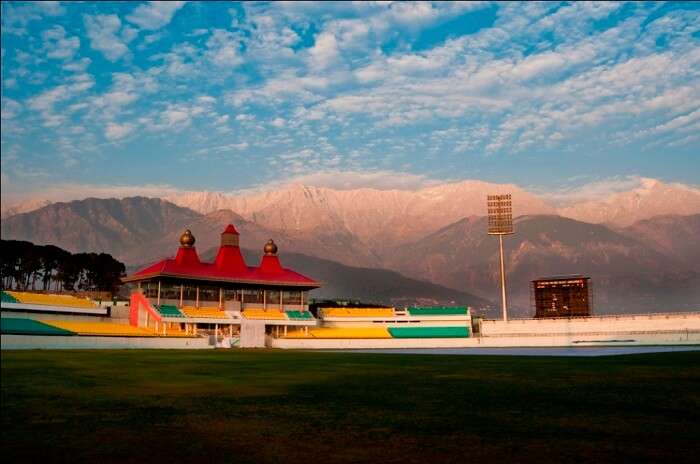 Famous cricket ground in Dharamshala is one of the landmark places to visit in Dharamshala