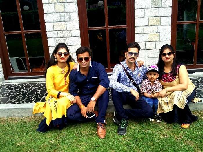 Sachin and his family in Manali