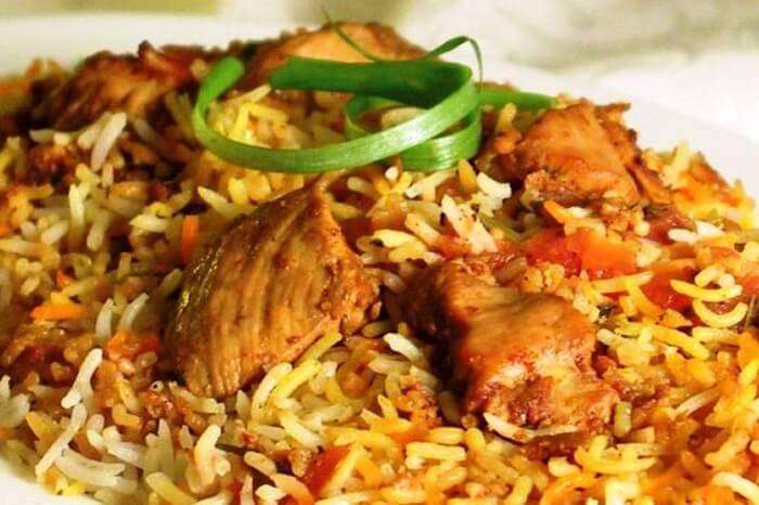 A tempting dish of Mauritian chicken biryani