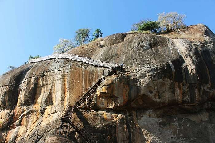 Famous Sigiriya rock in Sri Lanka
