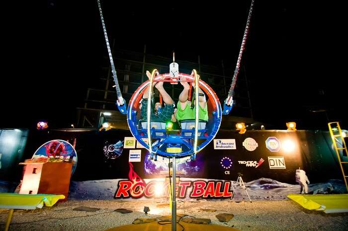 The SKY Rocket Ball ride in Pattaya