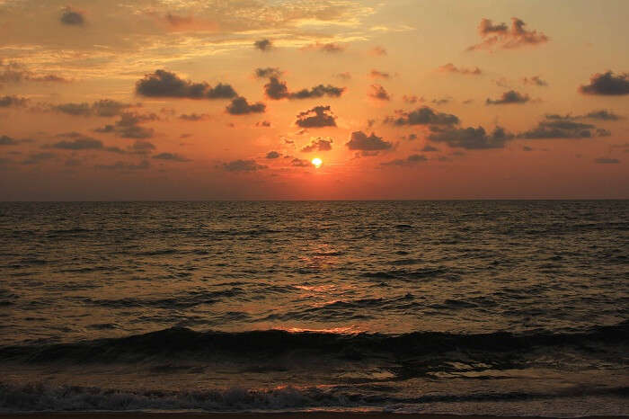Amazing sunset in Sri Lanka
