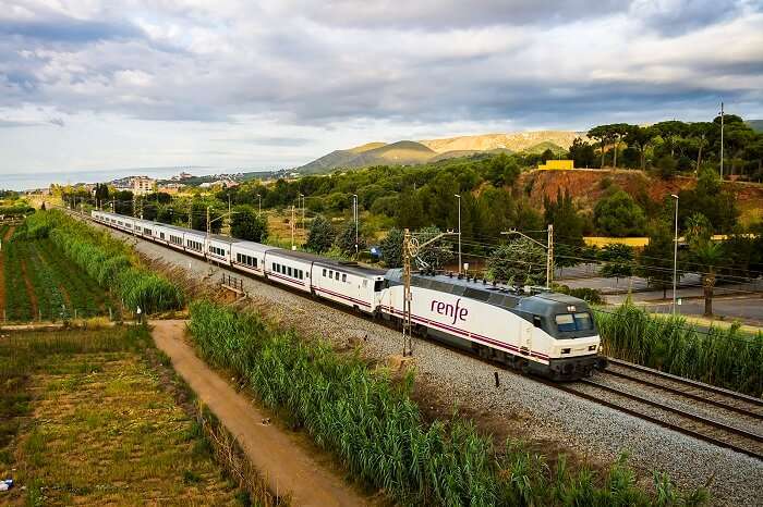A snap of the Talgo train running in Spain