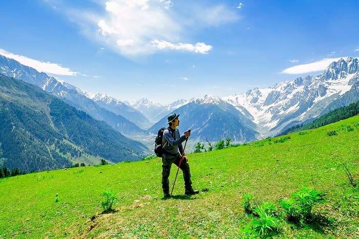 A tourist takes a trek to Sonamarg