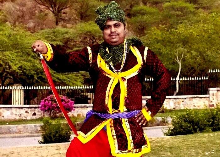 Sangram with his royal costume