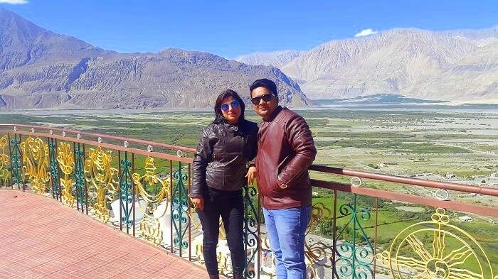 Vishal and his wife in Ladakh