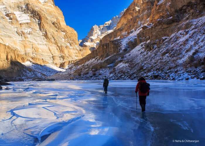 Walk on a frozen lake