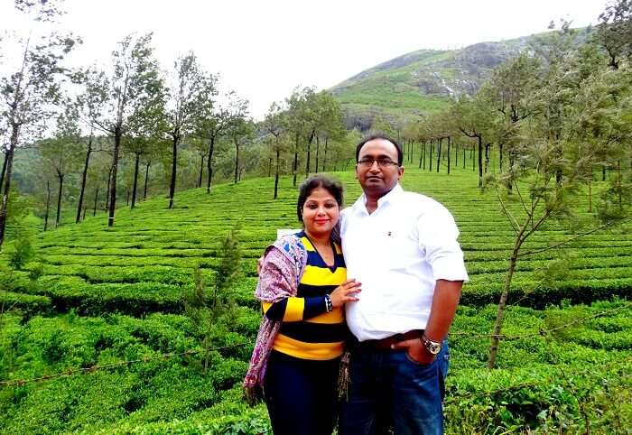 Suvankar and his wife in Kerala