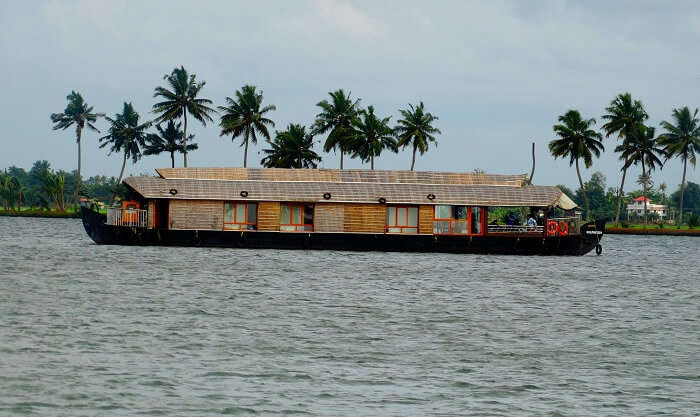 Majestic houseboat in Kerala