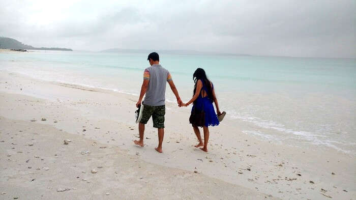 Utsav and his wife in Andaman