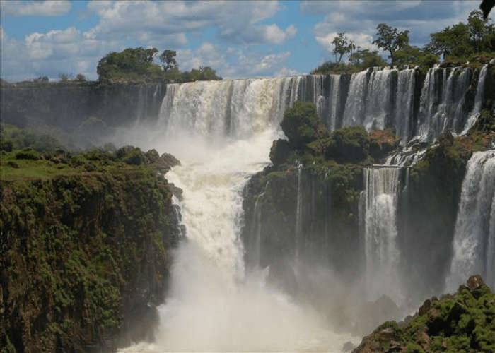 Extensively expanded waterfall in Brazil