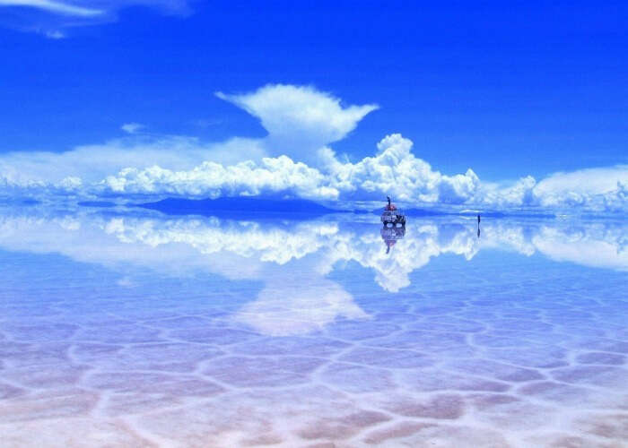 Clear blue waters of Bolivia in South America