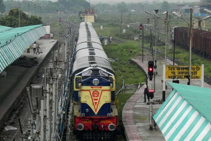 A train at Jalpaiguri Railway Station