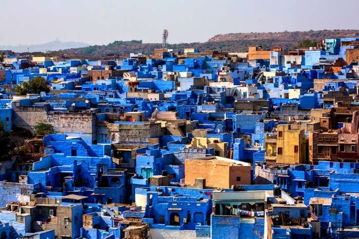 Aerial view of Jodhpur- the blue city