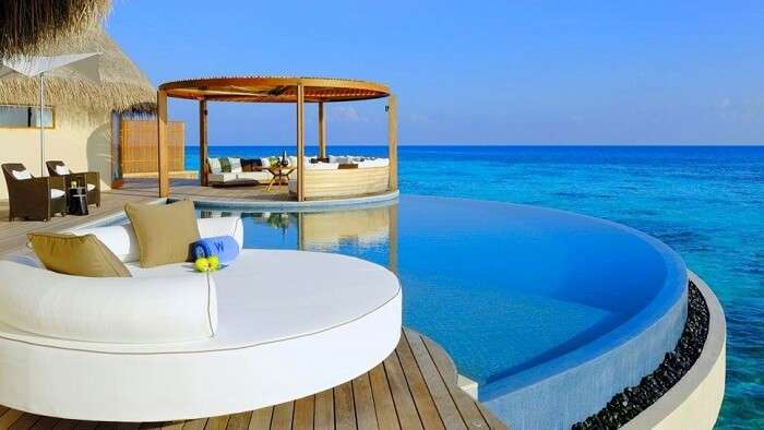 Pool overlooking the ocean at the W Retreat and Spa Maldives 