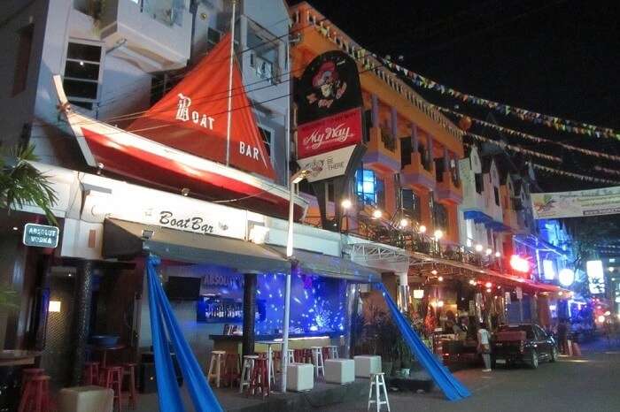 The entrance of the famous Boat Bar that is one of the best bars in Phuket