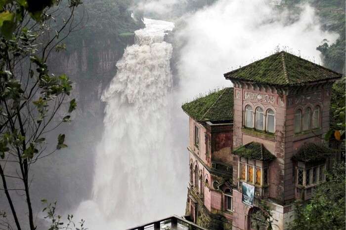 The abandoned Hotel del Salto by the Tequendama Falls in Columbia