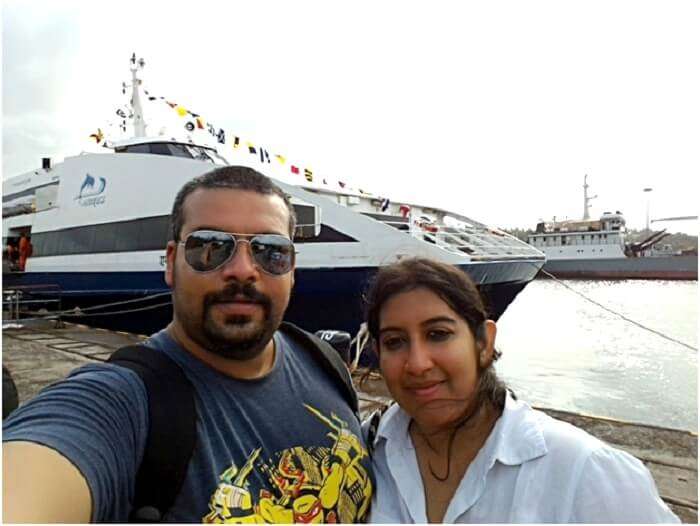 Aashish and his wife in Andaman