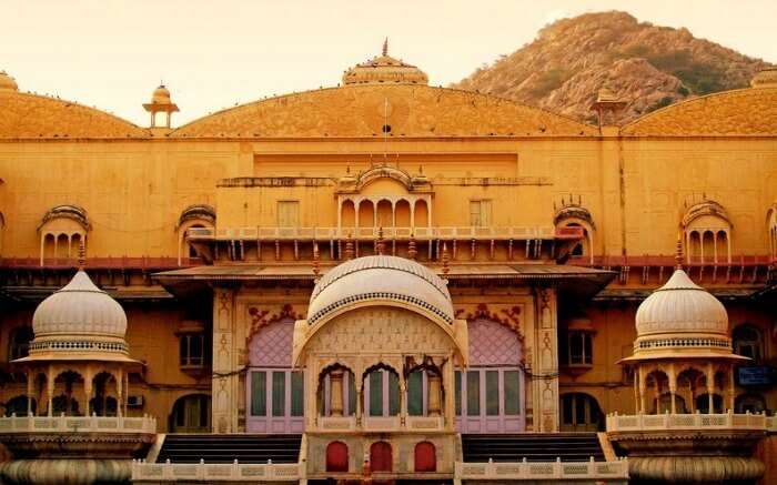 City Palace shining in the golden sunlight