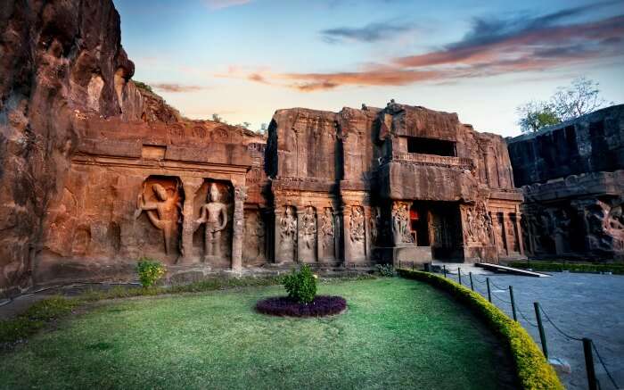 Kailas Temple facade in Ellora Caves