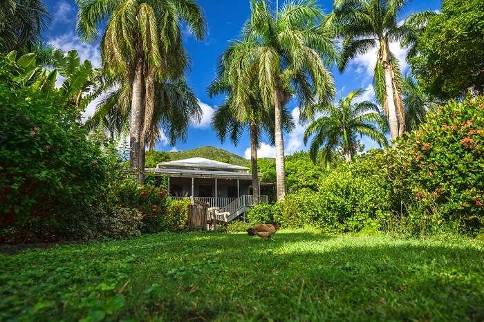 Former house of the planter at Road Town in Tortola district of British Virgin Islands