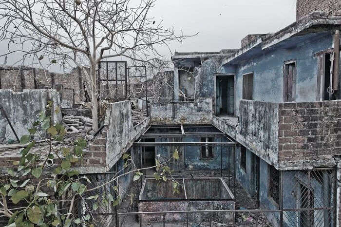 Ruins of the haunted House Number W-13 at GK-II in Delhi