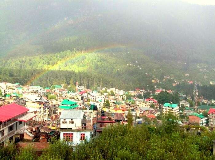 Beautiful rainbow in Manali