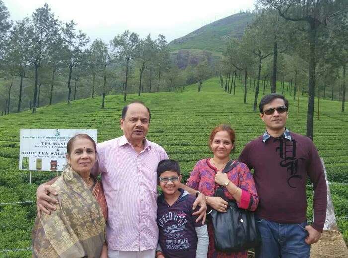 Gurudath and his family in Kerala