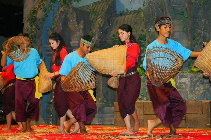 Locals performing the Khmer Folk dance in Cambodia