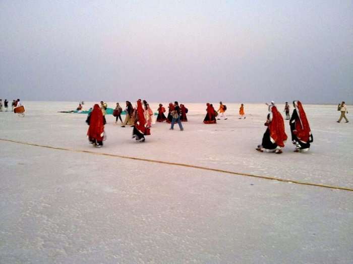 Dwell on the vast expanse of the pearl white Rann of Kutch