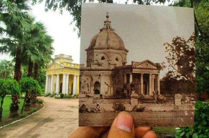 What St James Church looked back then vs what it looks now