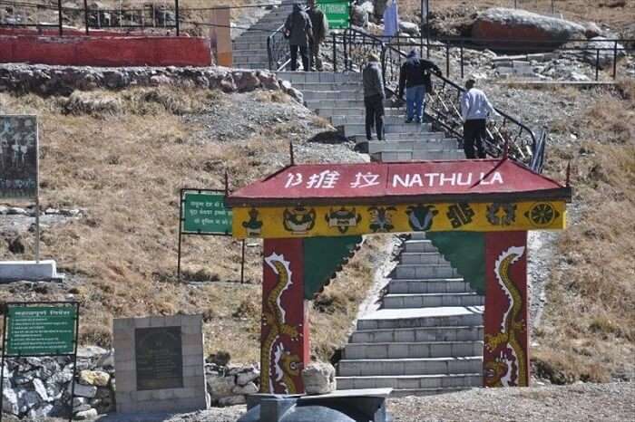 The staircase at the Indo-China border