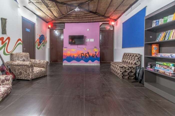 The vibrant interiors of Backpacker Panda in Pahar Ganj