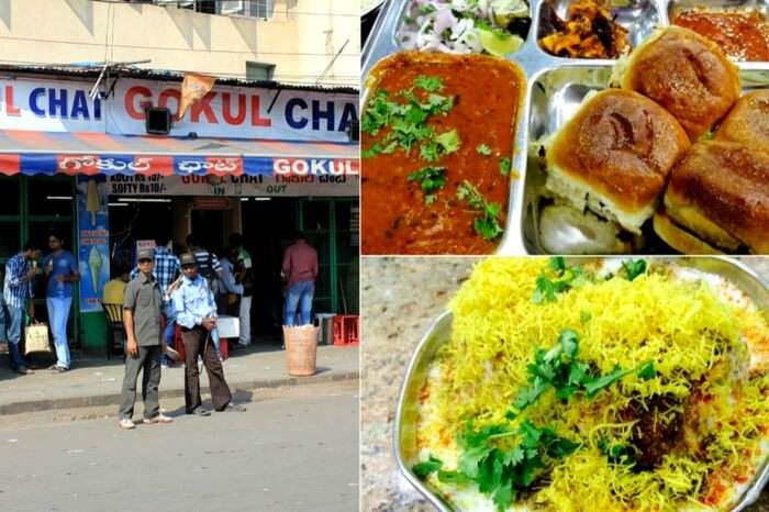 Pav bhaji and bhel puri - specialities of Gokul Chaat