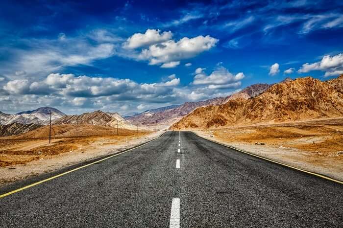 A road leading to Ladakh