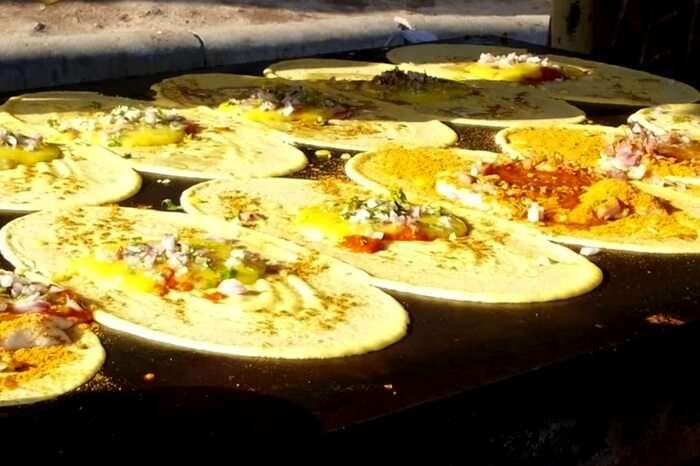 Special butter cheese masala dosa at Ram Ki Bandi