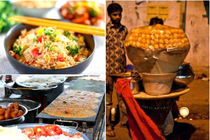 Popular street food in the area near Tank Bund