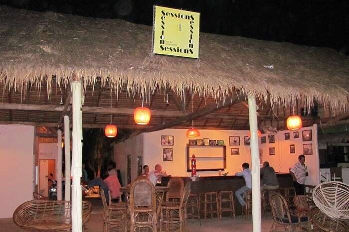 The Sessions shack-cum-bar on one of the beaches of Sihanoukville in Cambodia
