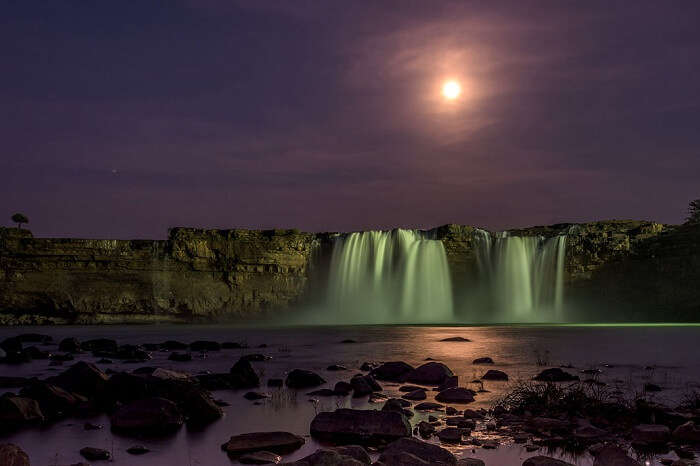 A late evening shot of the magnificent Chitrakote waterfalls in Chhattisgarh