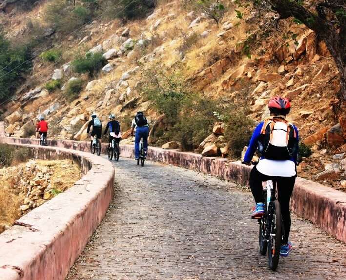 Cycling at Nahargarh fort