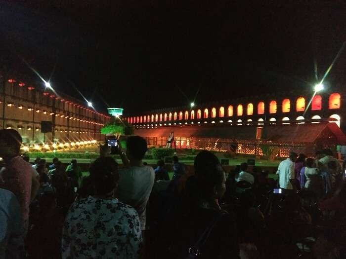 Sound and light show in Cellular Jail in Port Blair