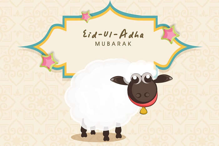 A greeting card for the festival of Eid-ul-Adha